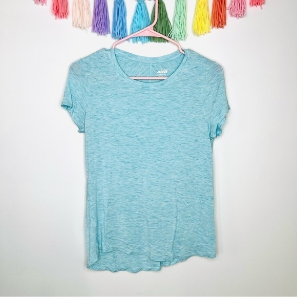 Avia Blue Short Sleeve Athletic Work Out Running Yoga Gym Shirt Size Extra Small - Picture 9 of 9